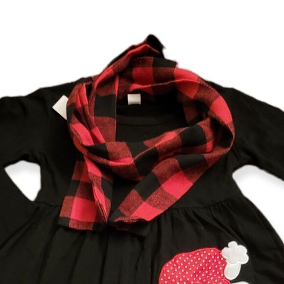 LIKE NEW! Christmas Tunic Santa Patch Buffalo Plaid Long Sleeve Dress  - Picture 3 of 3